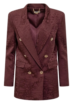 Elisabetta Franchi logo-jacquard blazer - Red