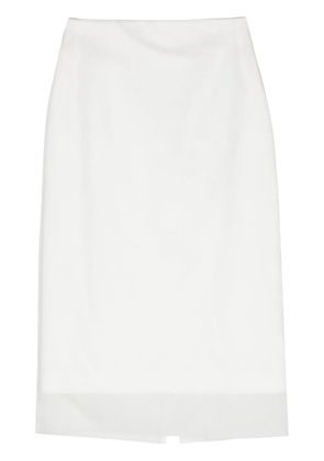 Sportmax double-layer pencil skirt - White