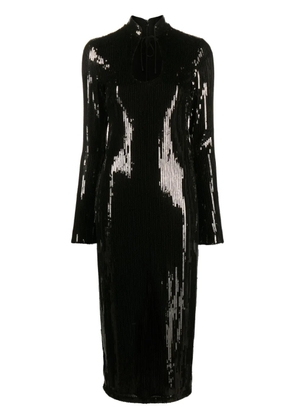 De La Vali Lazarus sequined midi dress - Black