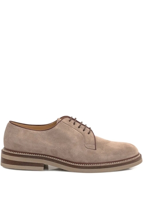 Brunello Cucinelli suede lace-up shoes - Neutrals