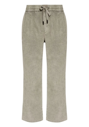 Dolce & Gabbana logo-plaque corduroy trousers - Grey