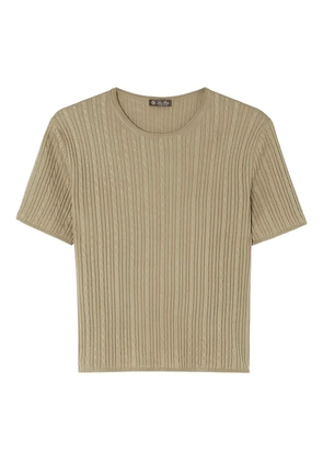Loro Piana Rimella cable-knit top - Green