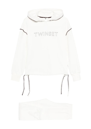 TWINSET elasticated-cuff track pants - White