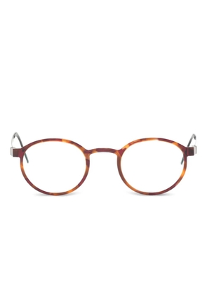 Lindberg 1014 round-frame glasses - Brown