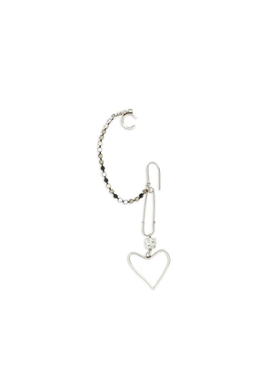 ISABEL MARANT heart crystal-embellished ear cuff - Silver