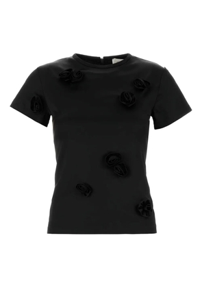 Sportmax Mendoza floral-appliqué top - Black