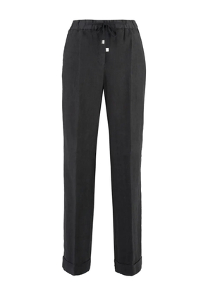 Peserico cuffed linen trousers - Grey