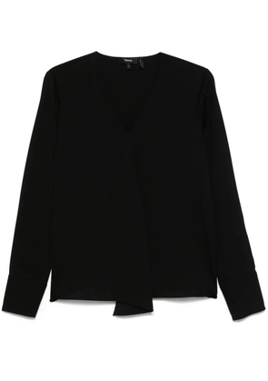 Theory silk georgette blouse - Black