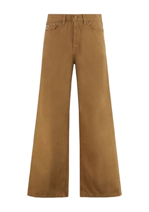 LOIS JEANS logo-patch skater trousers - Brown