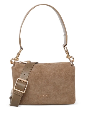 BIASIA suede shoulder bag - Neutrals