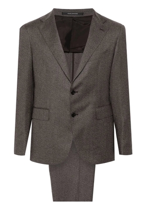 Tagliatore single-breasted virgin wool suit - Brown