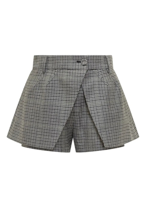 DES PHEMMES houndstooth-pattern tailored skort - Brown