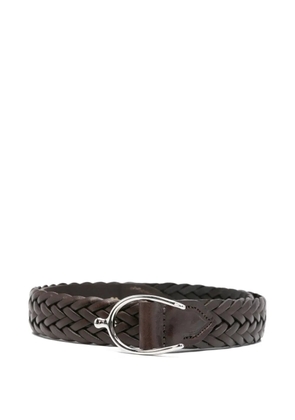 Briglia 1949 interwoven leather belt - Brown