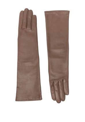 Agnelle Opera leather gloves - Brown