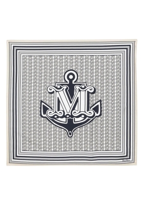Max Mara monogram scarf - White