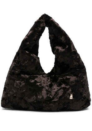 la milanesa crushed-texture tote bag - Brown