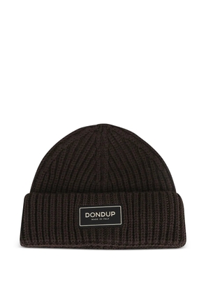 DONDUP ribbed beanie hat - Brown