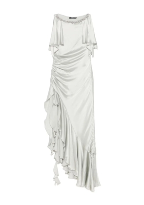 Amen silk-satin dress - Grey