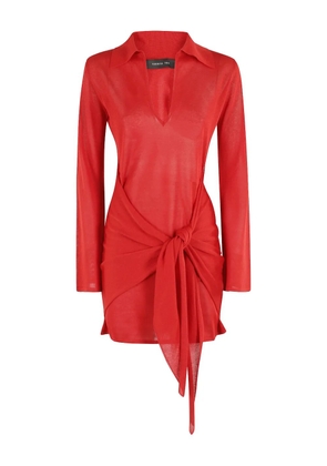 Federica Tosi tie-front dress - Red