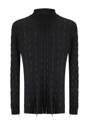 INSTITUTION ribbed turtleneck sweater - Black