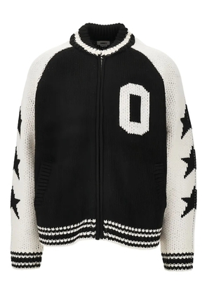 Obey star-detail zip-up cardigan - Black