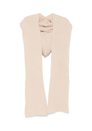 SOLOTRE scarf-detail balaclava - Neutrals