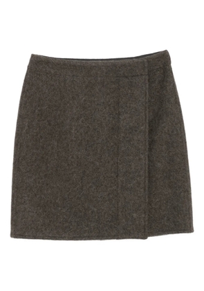 LEMAIRE wrap-effect straight skirt - Green