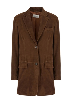 Giuseppe Di Morabito suede button blazer - Brown