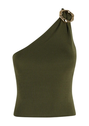 Simkhai one-shoulder ribbed top - Green