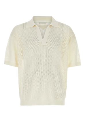 Prada open-knit polo shirt - White