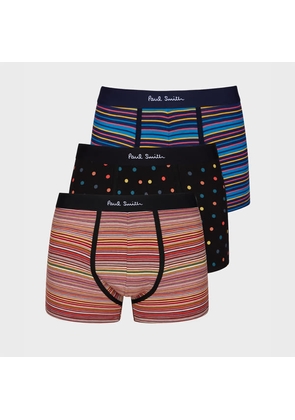 Paul Smith Spot and Stripe Mix Boxer Briefs Three Pack Multicolour