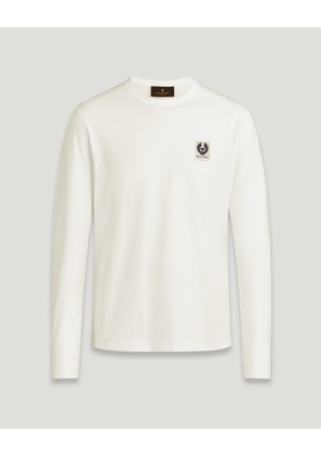 Belstaff Long Sleeved T-shirt Men's Cotton Jersey Silver Birch Size 2XL