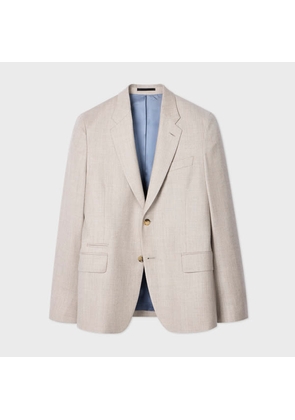 Paul Smith Tailored-Fit Beige Overdyed Wool-Cashmere Flannel Blazer Brown
