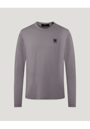 Belstaff Long Sleeved T-shirt Men's Cotton Jersey Tornado Grey Size 2XL