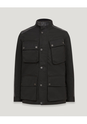 Belstaff Trackmaster Motorcycle Jacket Men's Waxed Cotton Black Size 2XL