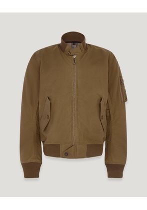 Belstaff Brecon Motorcycle Bomber Jacket Men's Waxed Cotton Olive Green Size 3XL