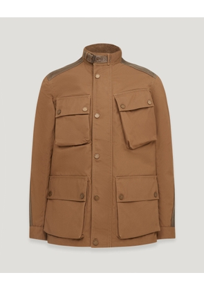 Belstaff Trackmaster Motorcycle Jacket Men's Waxed Cotton Sand Size 2XL