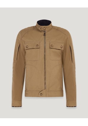 Belstaff Roberts Motorcycle Jacket Men's Cotton Mix Belstaff Olive Size 2XL