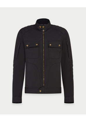 Belstaff Roberts Motorcycle Jacket Men's Cotton Mix Black Size 2XL