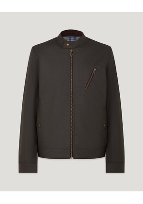 Belstaff Sideline Jacket Men's Waxed Cotton Faded Olive Size L