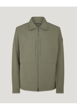 Belstaff Cover Overshirt Men's Nylon Shell Sage Green Size 2XL