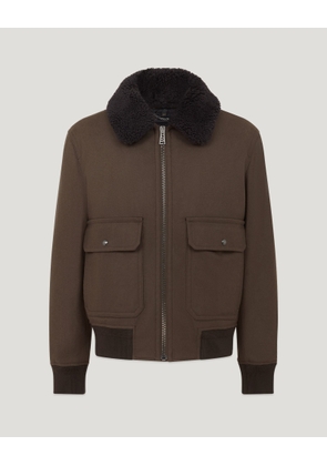 Belstaff Welder Jacket Men's Wool Major Brown Size 2XL