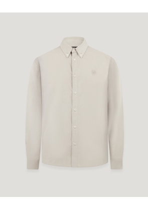 Belstaff Street Shirt Men's Cotton Corduroy Cement Grey Size 2XL