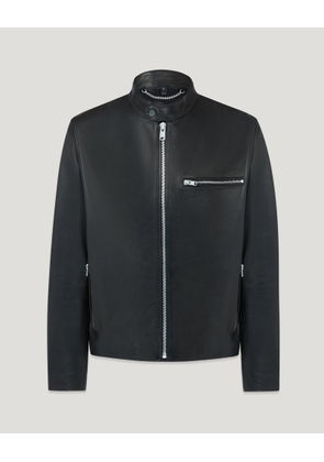 Belstaff Track Racer Men's Lamb Leather Black Size L