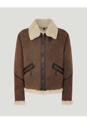 Belstaff Winterbrook Jacket Men's Elevated Shearling Light Brown / Natural Size XL