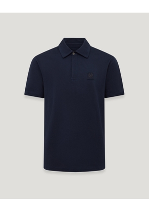 Belstaff Curator Polo Men's Cotton Pique Dark Ink Size 2XL