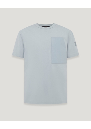 Belstaff Cover T-shirt Men's Cotton Jersey Quarry Blue Size S