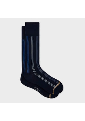 Paul Smith Blue Contrasting Stripe Socks