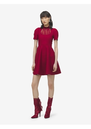ALEXANDER MCQUEEN - Lace Panel Mini Dress - Item 848829Q1BE66191