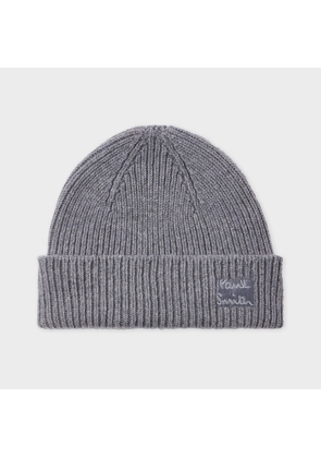 Paul Smith Grey Cashmere-Blend Beanie